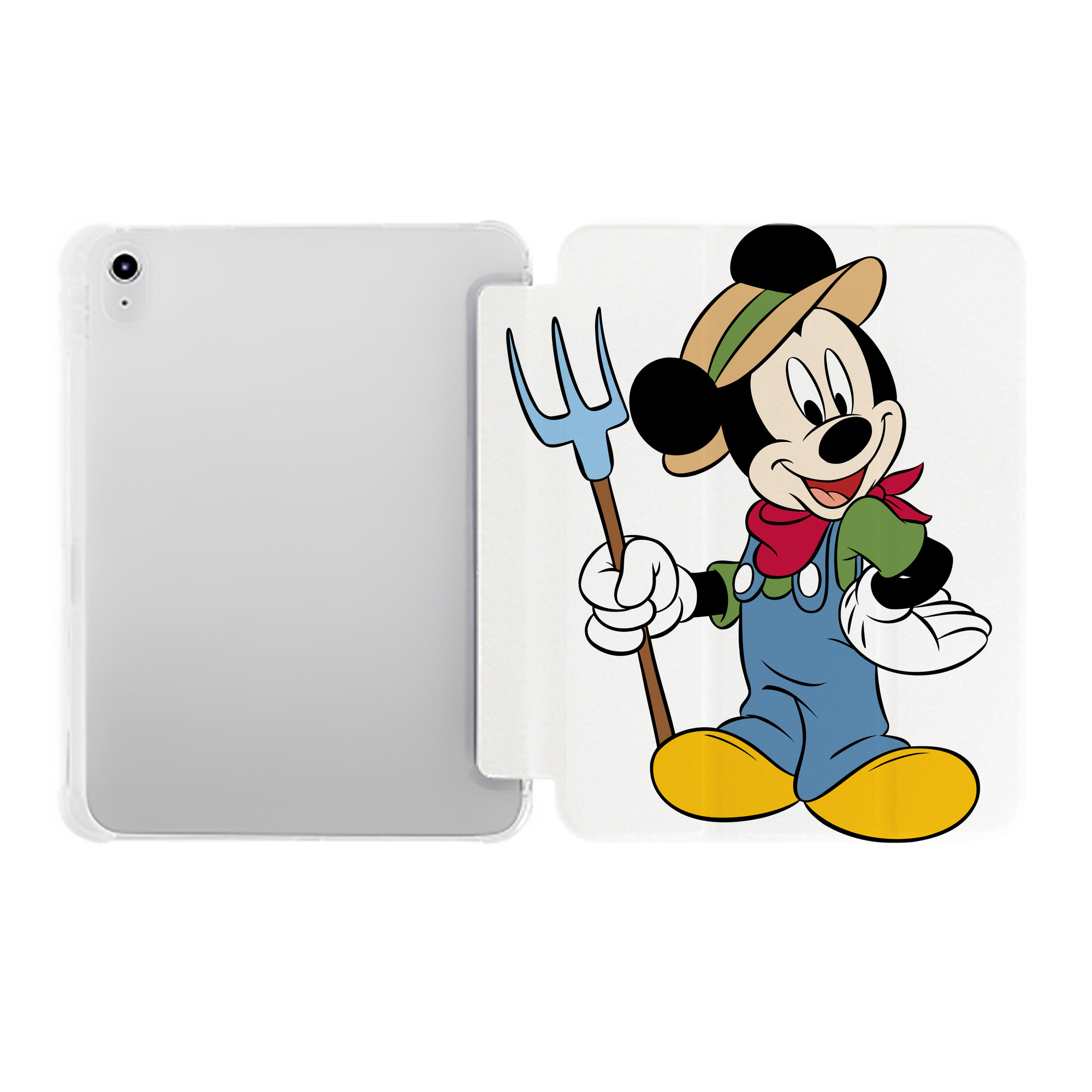 （画像用） ミッキーマウス Mickey Mouse IPad ケース ペン収納付き 三つ折りスタンド PUレザー×シリコン 対応機種9.5/10.5/10.9インチ